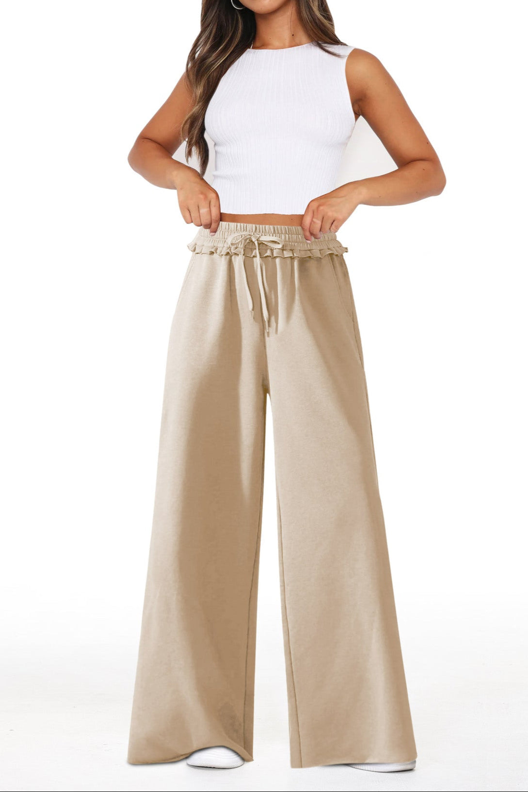 High Waist Wide Leg Pants