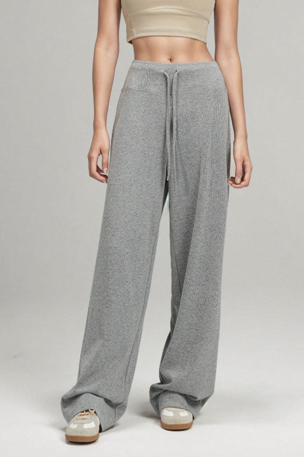 Drawstring Wide Leg Pants