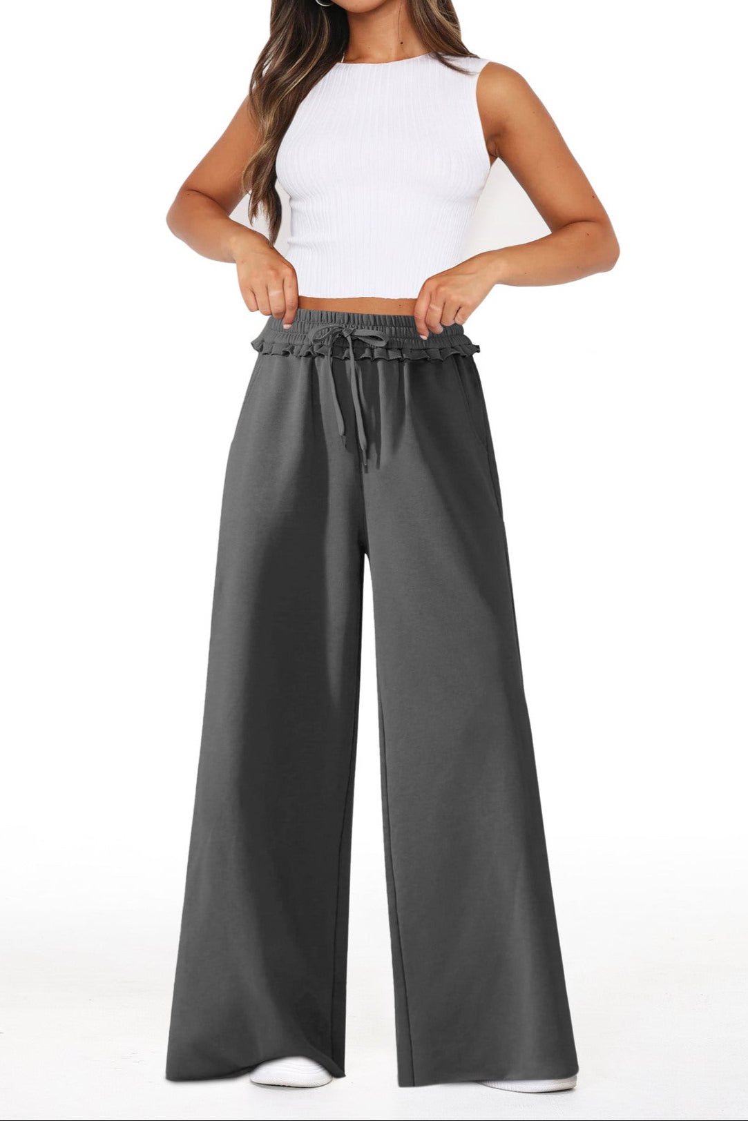 High Waist Wide Leg Pants