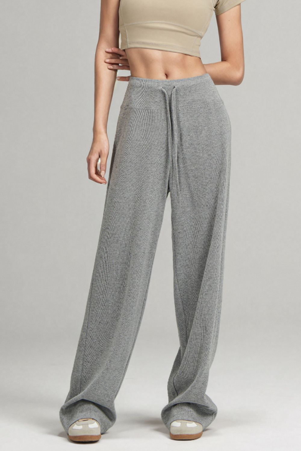 Drawstring Wide Leg Pants