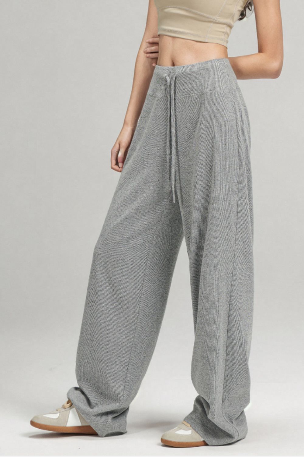 Drawstring Wide Leg Pants