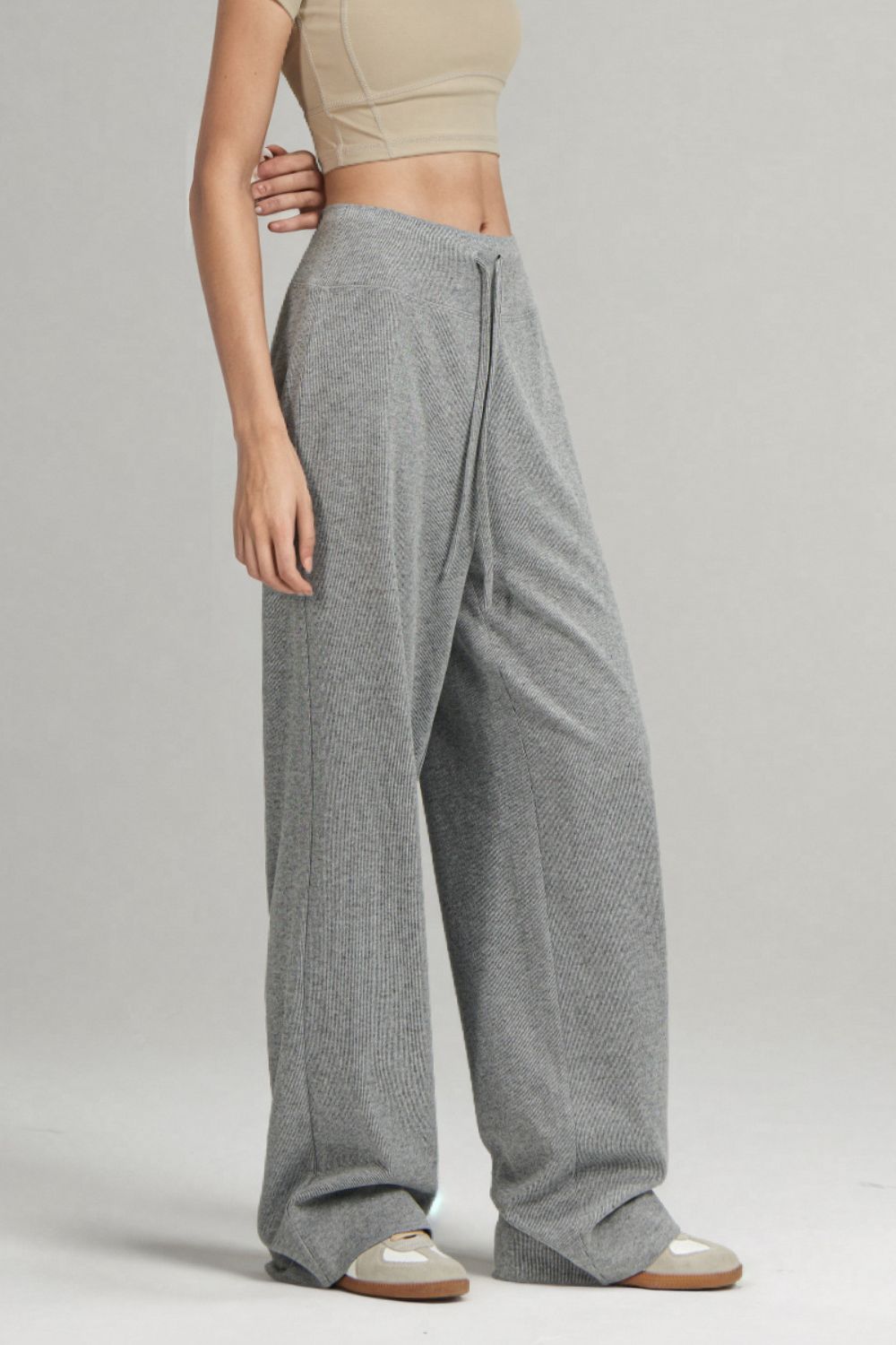 Drawstring Wide Leg Pants